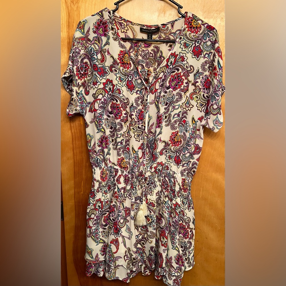 Petite Medium Banana Republic Dress with tassel ties